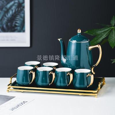 Firing water ware firing pot cup Saudi coffee cup promotions gift gift jingdezhen gift set Japanese fragrant tea