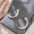 Korea east gate fashion new pearl c-shaped earrings women's simple temperament joker half circle pearl ear