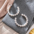 Korea east door fashionable new pearl C - shaped earring women's contracted temperament joker half circle pearl stud