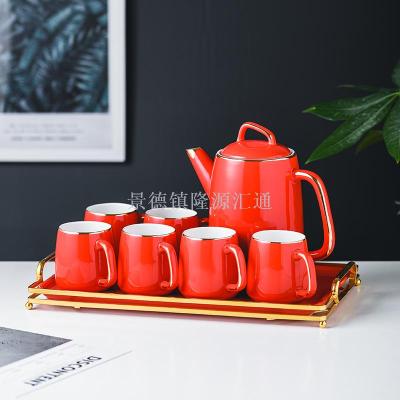 Firing water ware firing pot cup Saudi coffee cup promotions gift gift jingdezhen gift set Japanese fragrant tea