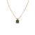 Korean Style Fashionable Elegant New Bag K Gold Necklace Women's Colorful Gold Simple Green Phantom Quartz Pendant I Trendy Niche Clavicle Chain