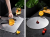 304 round stainless steel silicone non-slip cutting board rolling and cutting board cutting board kitchen tools