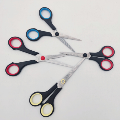 Office Cutting Stainless Steel Paper Cutting Scissors Student Household Art DIY Scissors Primary School Student Paper Cut by Hand Anti-Cutting Hand