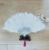 Wei-sheng craft fan white feather fan folding plastic fan gifts, dance supplies.