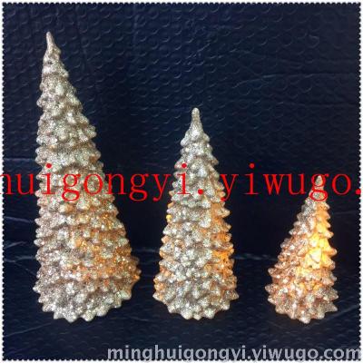 A number of resin nativity combination Christmas crafts decorated with fiber optic tree gifts ceramic electric elderly