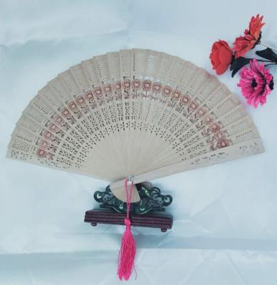 Wei-sheng craft fan xiangyang flower folding plastic fan gifts, ladies fan.