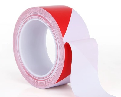 PVC Red and White Warning Tape Yellow and Black Ground Sticker Fire Warning Isolation Line