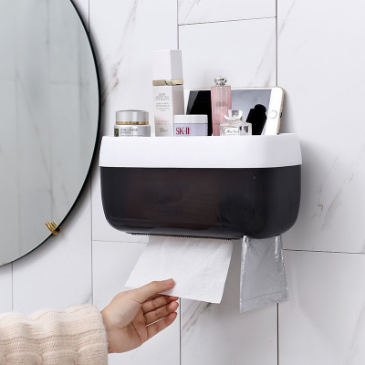 Household non-punch toilet tissue box toilet wall Hanging Storage box Large Paper extraction box Household non-punch toilet tissue box toilet Wall Hanging Storage box