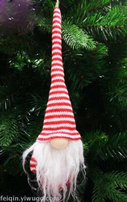 Santa Claus hat head pendant Christmas tree ornament pendant interior decoration Santa Claus