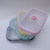 Fashionable and trendy transparent silica gel folding lunch box semi-permeable scrub fresh-keeping box