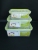X12-8203A Rectangular Three-Piece Crisper Plastic Microwave Refrigerator Food Sealed Box Bento Lunch Box