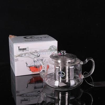 Borosilicate High Temperature Resistant Glass Kettle 600ml Teapot