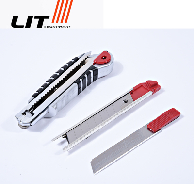 Burin Folding Knife Alloy Knife Office Cutting Wallpaper Knife Stationery Knife Paper Cutter Art Knife Five-Piece Hair Coated Glue