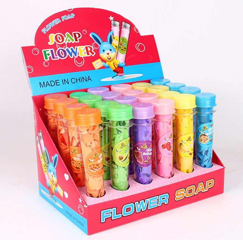 试管香皂花片厂家直销洗手皂酒店户外旅行随身携带小肥皂纸片