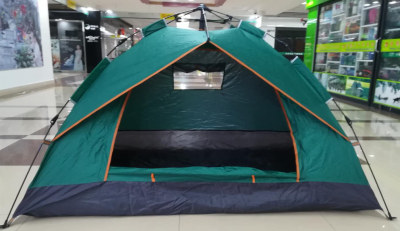 Double deck, automatic umbrella tent for two people