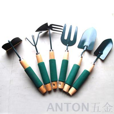 Garden tool with sponge handle gardening spatula set of 5 pieces with 5 teeth harrow garden tool set