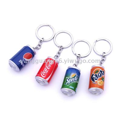 Creative mini imitation key ring pendant new key ring Creative gift for beverage bottles in soda as cans