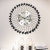 Fashion Simple Korean Style Iron Wall Clock Mute Living Room Craft Clock Large Clock Face Metal Dial Foreign Trade Factory Direct Sales