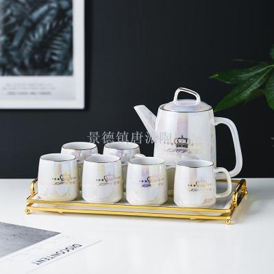 Ceramic water ware Ceramic coffee ware cup and saucer foreign trade cup Ceramic pot coffee set Ceramic pot Ceramic cup tea set
