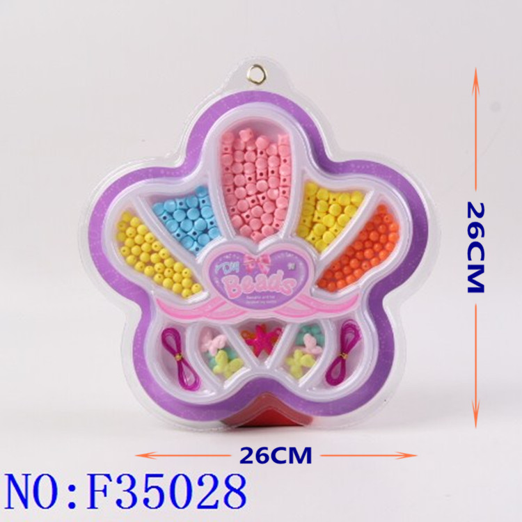 跨境专供 义乌小商品 外贸批发女孩玩具 DIY串珠F35028