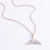 Personalized Fashion Mud Diamond Dolphin Tail Necklace Titanium Steel Plated 18K Rose Gold Clavicle Chain Colorfast Women's Jewelry