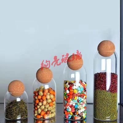 High borosilicate ball cover glass jar  ball plug round storage tank storage bottle