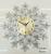Yiwu Factory Direct Sales Foreign Trade Export Tianyin Creative Simple Fashion Atmospheric Silver Phoenix Tail Wrought Iron Wall Decoration Wall Clock