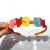2020 new Korean version of the multicolor cartoon plastic headband children express headband letter hair ornaments