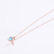 Personalized Fashion Blue Diamond Dolphin Tail Necklace Titanium Steel Plated 18K Rose Gold Clavicle Chain Non-Fading Female Ornament