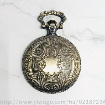 Classic green copper clamshell iron chain pocket watch manufacturers direct tourism customized watch wholesale