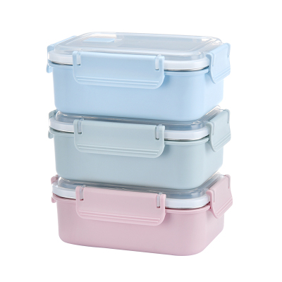 Office worker bento box primary school students lunch box lunch box set water insulation soup bowl with more than one soup tray