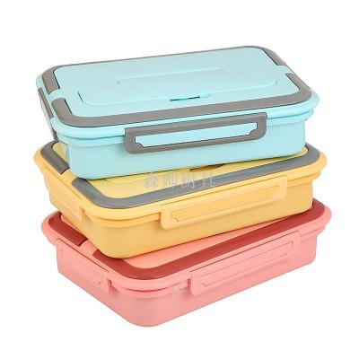 304 Stainless Steel Lunch Box Lunch Box Crisper Plate Bento Box Fast Food Plate