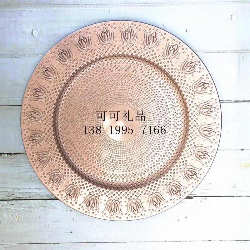 装饰盘子，圣诞盘子，塑料盘，电镀盘，婚礼盘子