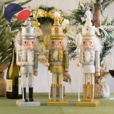 Junheng Craft Direct Selling Home Decoration European Walnut Puppet King Soldier Christmas Gift Decoration Nutcracker