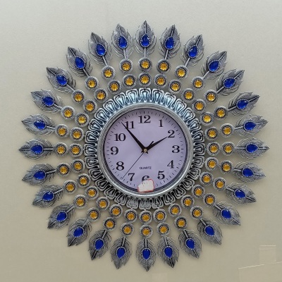 Tianyin art wall clock when the clock wall clock living room creative modern fenwei water drilling table silent quartz clock wholesale