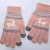 Women's Knitted Cartoon Deer Comfortable Warm Fingertip Color Matching Full Finger Gloves