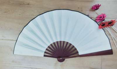Weisheng craft fan 10 inch white silk fan folding plastic fan, travel gifts, manufacturers direct sales.