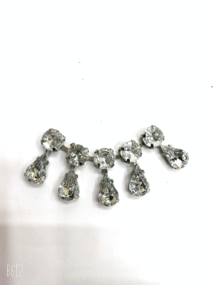 Water Drop Shape Crystal Glass Diamond Claw Chain