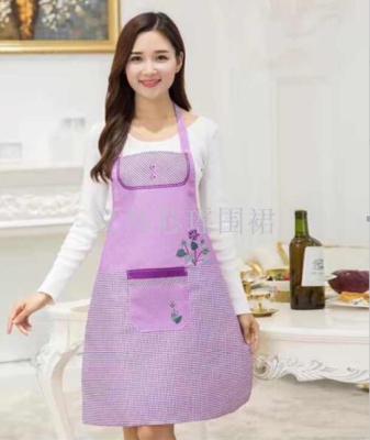 Xinyao Home Textile Fashion Kitchen Apron with Knife and Fork Patterns Oil-Proof Waterproof Breathable Sleeveless Overclothes Cooking Couple Chef