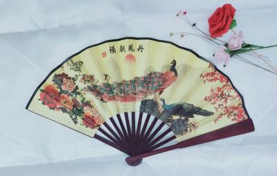 Wei-sheng craft fan silk fan 8 inch folding bamboo fan, travel gift.