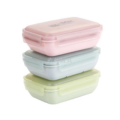 Plastic Partitioned and Portable Sealed Lunch Box with Spoon Lunch Box Special Lunch Box for Microwave Oven Lunch Box Lunch Box