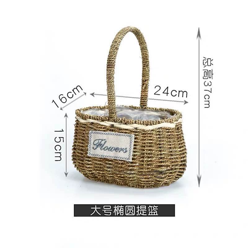草编花篮礼品篮装饰篮鸡蛋篮
