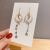 AB asymmetrical zircon star earrings long fringe pendants Korean crystal pearl earrings wholesale