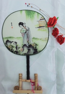 Wei-sheng craft fan palace fan bamboo fan gift, ancient decoration