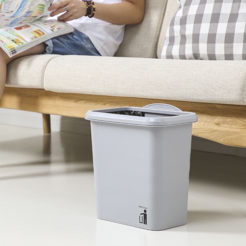 W16-2279干湿分类生活垃圾桶厨壁悬挂式长方形垃圾桶 垃圾收纳桶