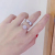 Diamond ring opening adjustable design platinum quality imitation sterling silver Diamond ring customized with web celebrity