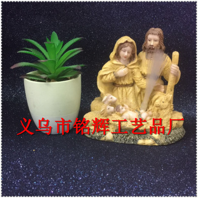 Western religious series character resin crafts Jesus Christian Christmas gifts manger set out a custom-made