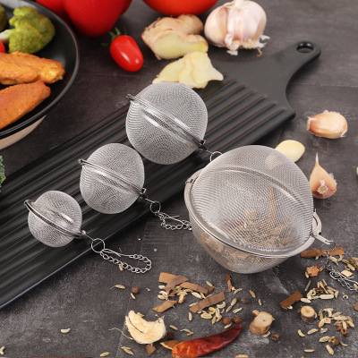 Hz228 Huizhou Tableware Stainless Steel Tea over Filter Mesh Tea Ball Kitchen Tea Filter Filter Multi-Functional Taste Treasure