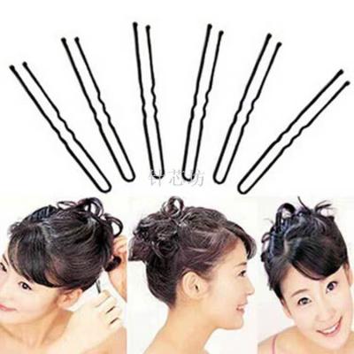 Black u-shaped clip studio hair clip ball head clip fixed hairstyle u-shaped hair clip clip hair clip