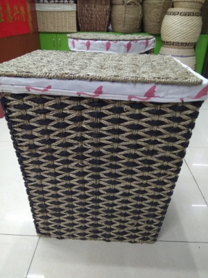 Hand-Woven Grass Rope Storage Basket